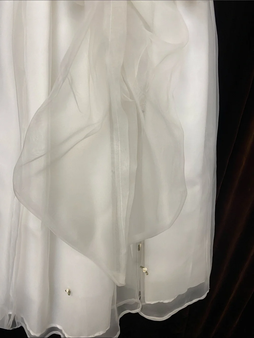 Ivory Flower-Accented Girls' Formal Dress